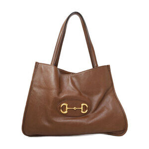 Gucci Horsebit 1955 Tote Bag Leather Brown
